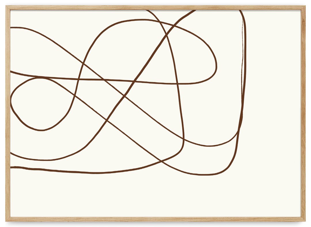 rudos linijos plakatas