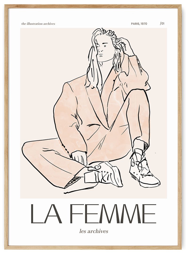 stilinga moteris plakatas