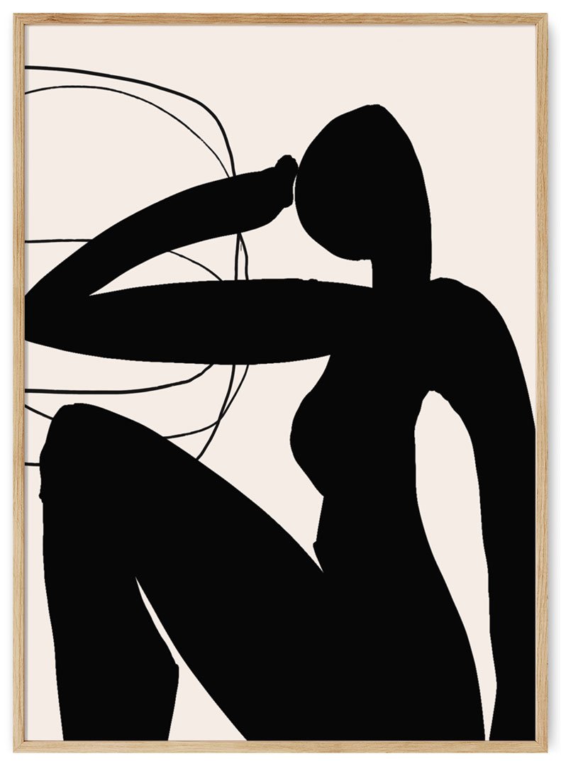 juoda moters figura plakatas-1