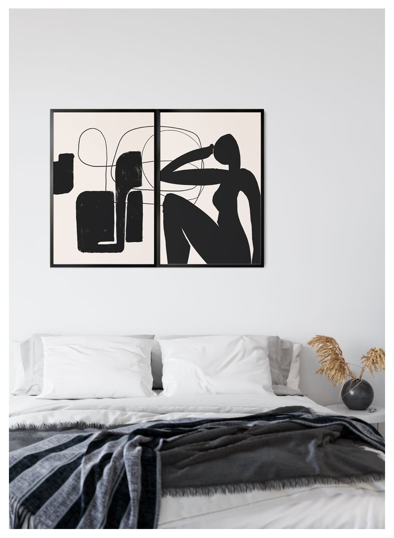 juodos figuros plakatai