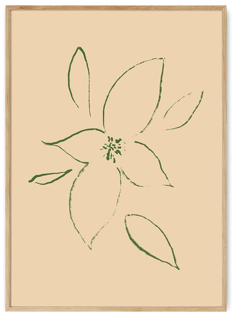 minimalistinis ziedas plakatas