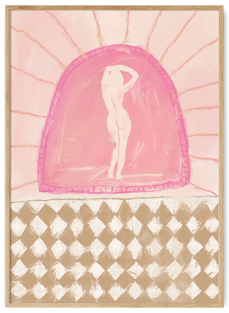 spindinti moteris plakatas