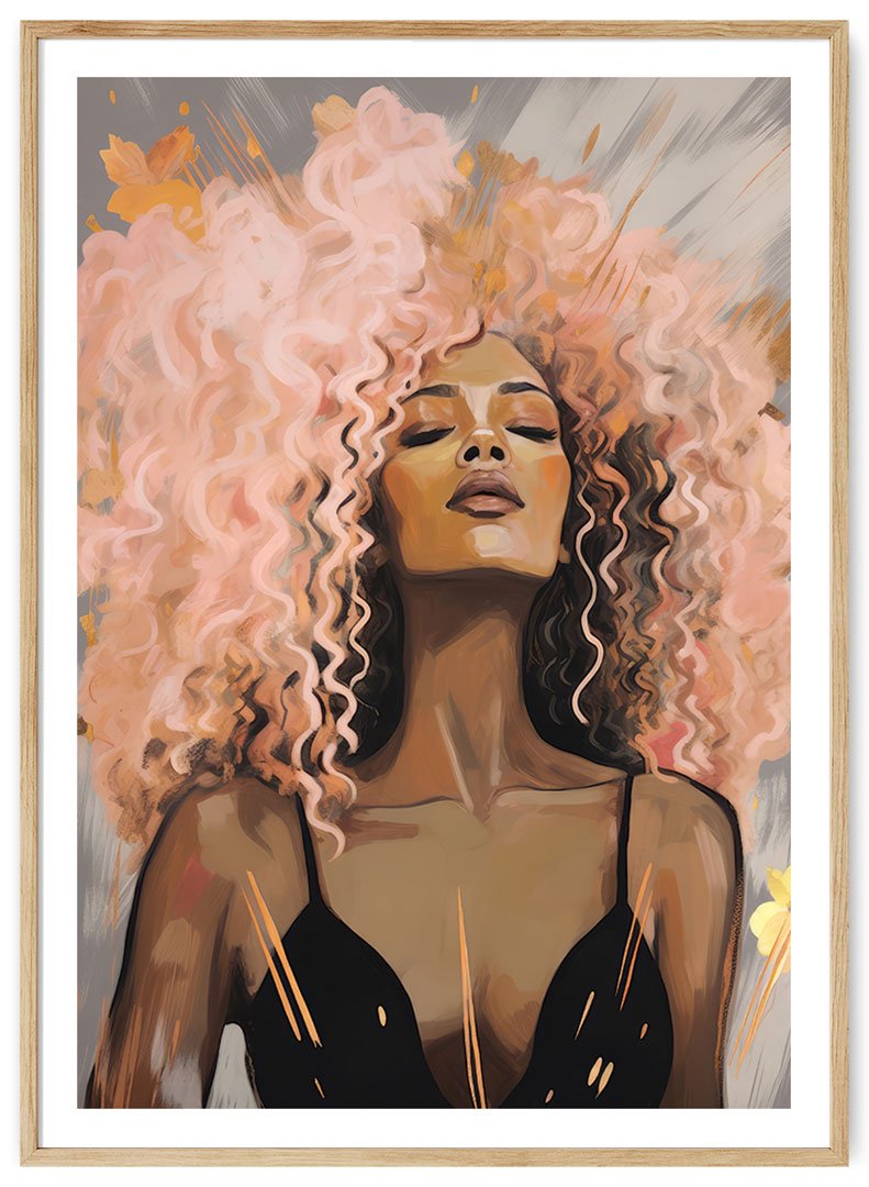 roziniai plaukai plakatas