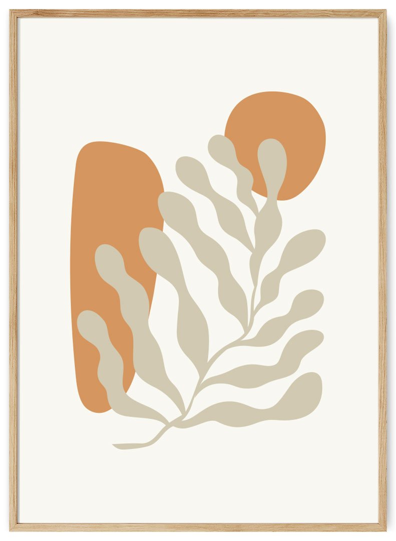 augalo abstrakcija plakatas