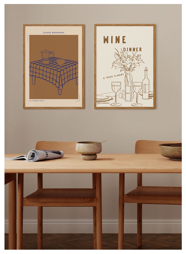 kavinukas stalas plakatai