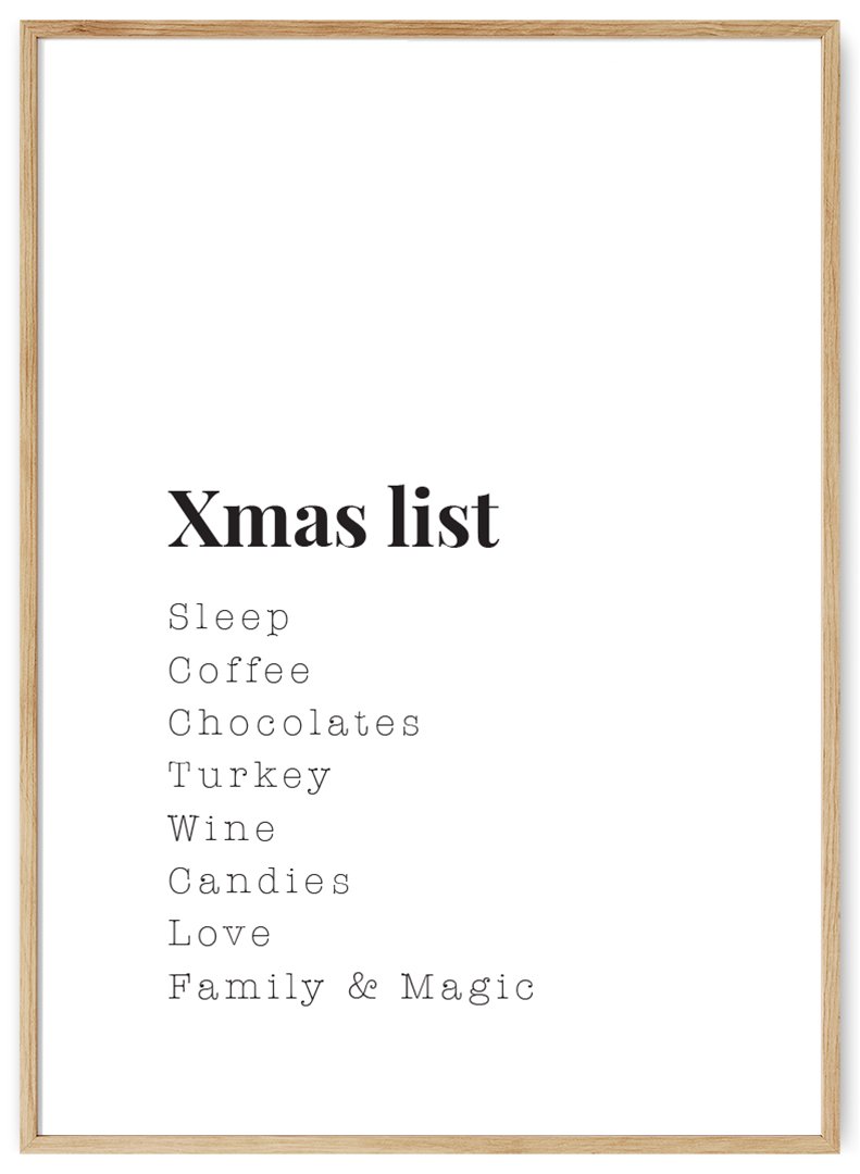 sarasas kaledoms plakatas