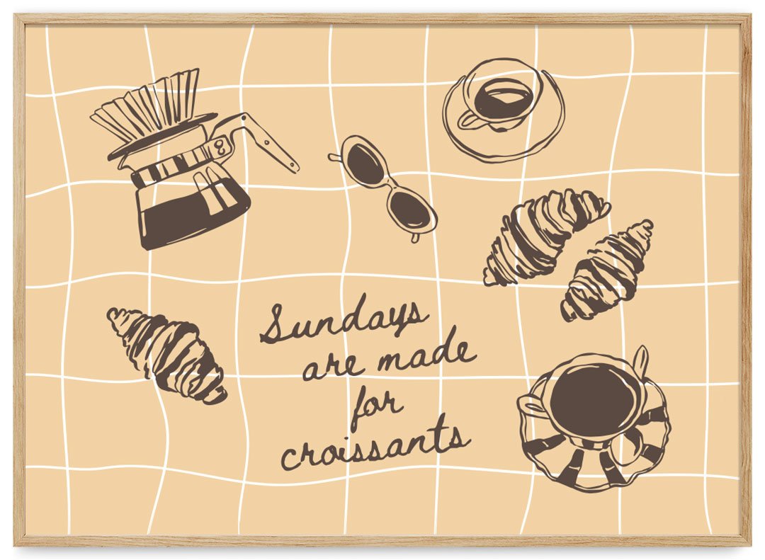 kruasanai sekmadieniais plakatas