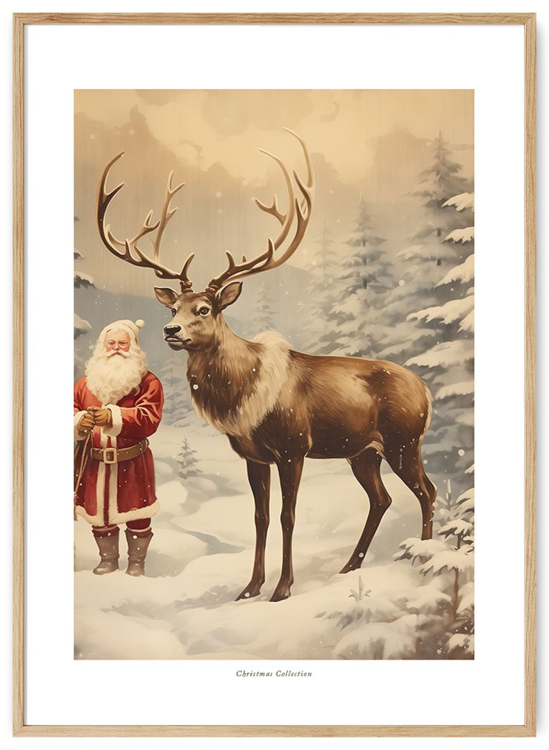 kaledu senelis su elniu plakatas