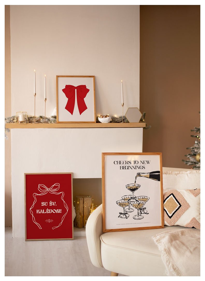 kaspinai plakatu rinkinys