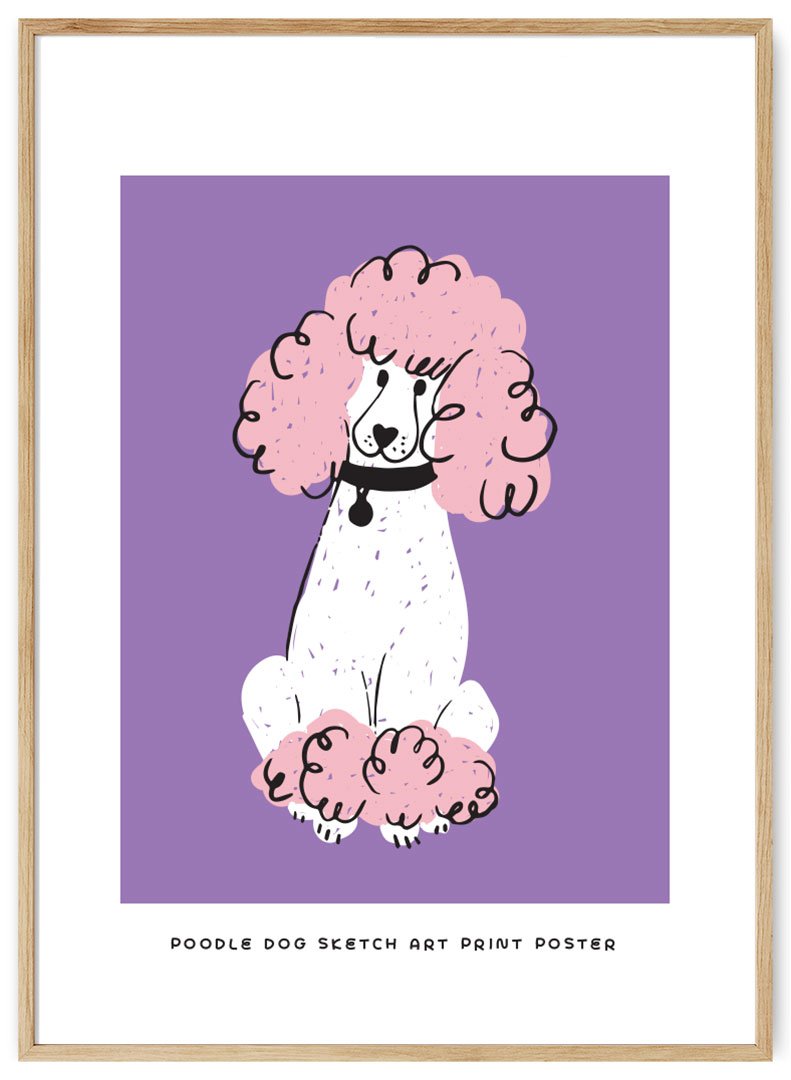 sedintis pudelis plakatas