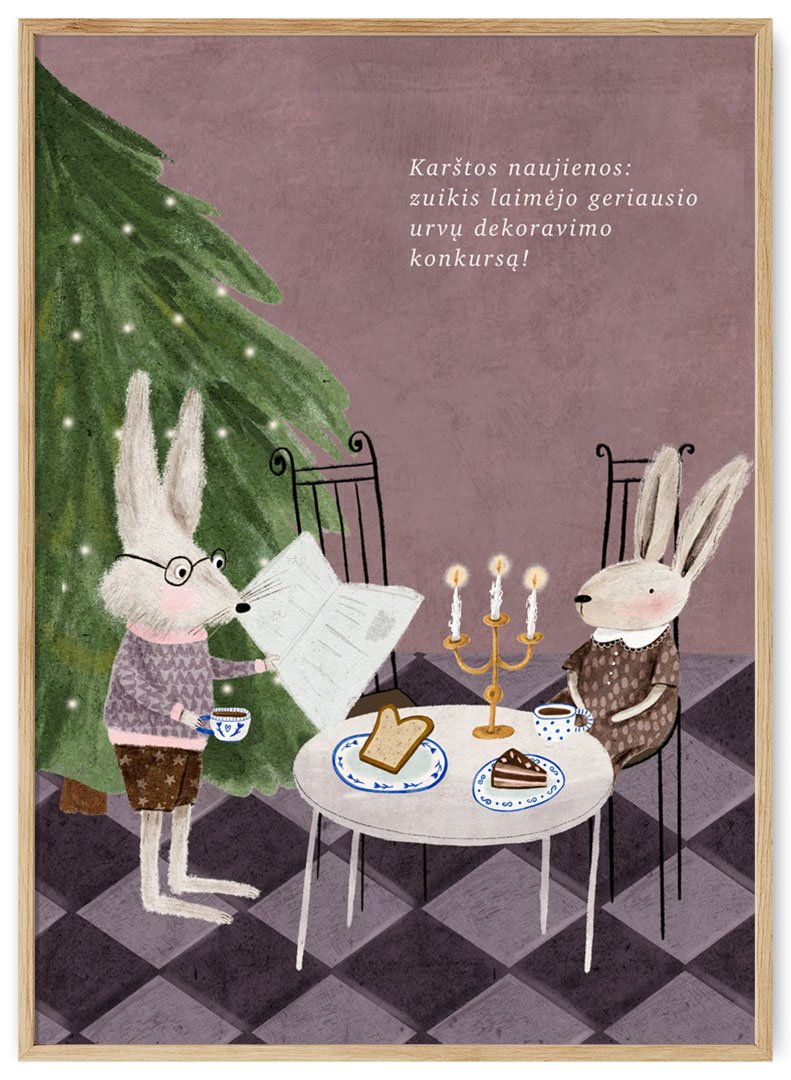 zuikis zekoruoja plakatas