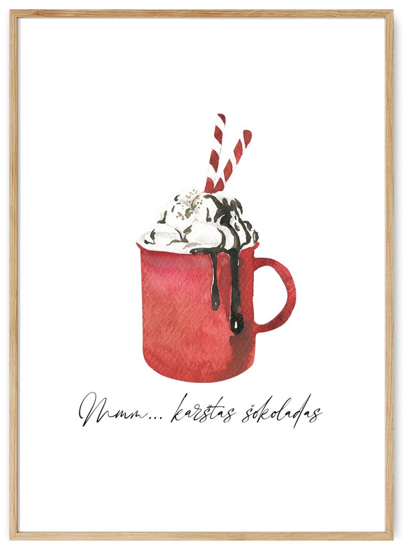 karstas sokoladas plakatas