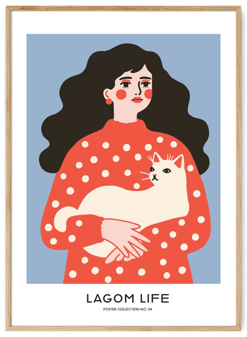 mergaite ir kate plakatas