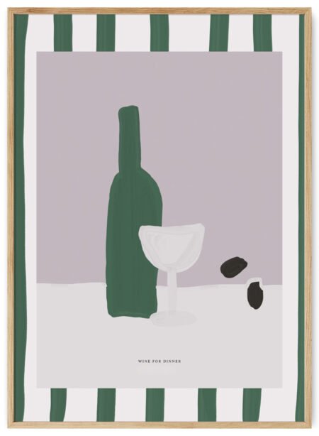 vynas vakarienei plakatas