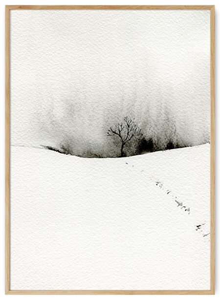 apsnigtas laukas plakatas