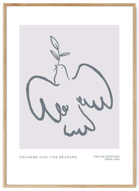 balandis su sakele plakatas