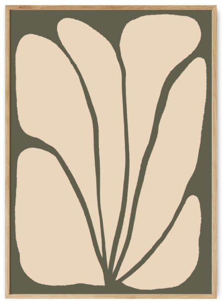 stilizuotas augalas plakatas