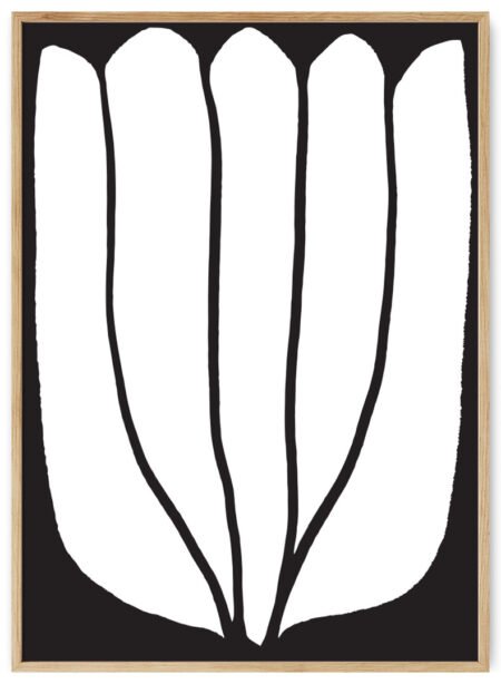 stilizuotas tulpes ziedas plakatas