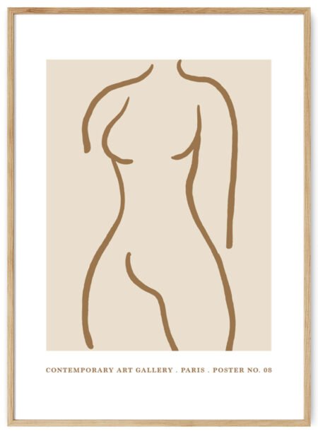 moters konturai plakatas