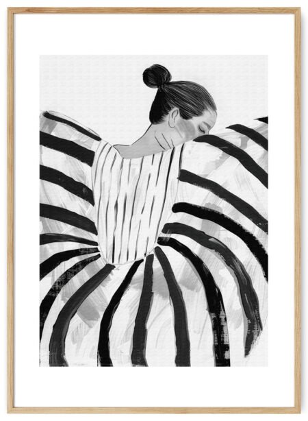 sokeja dryzuota suknele plakatas