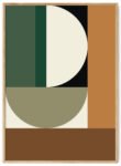 retro geometrija plakatas